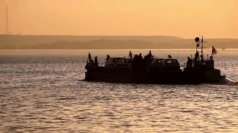 Boat on a lake Stock Footage 44265562