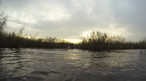 Boat on the lake. Stock Footage 45132784