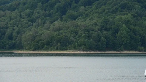 Boat on lake Video stock 82533441