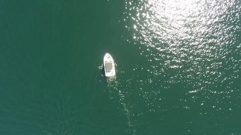 Boat in a Lake Stock Footage 87193735