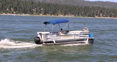 Boat at the Lake Stock Footage 106172069