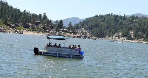 Boat at the Lake Stock Footage 106172741