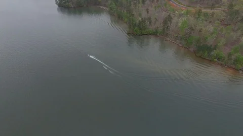 Boat on Lake Stock Footage 115650097