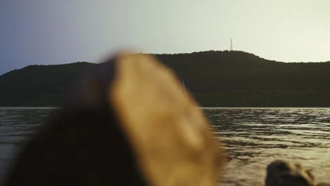 Boat on the lake 库存影片 131143920