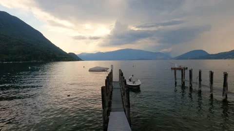 Boat on the lake Stock Footage 201676663