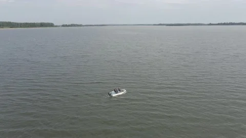 Boat on a lake Stock Footage 232366899