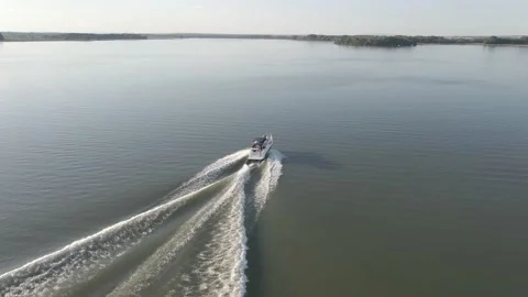 Boat on a lake Stock Footage 232369957