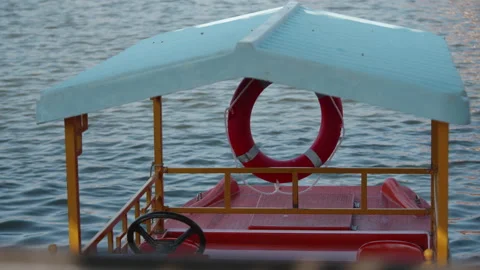 A boat in the lake Stock Footage 233891397