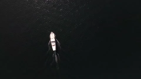 Boat on lake Stock Footage 235241390