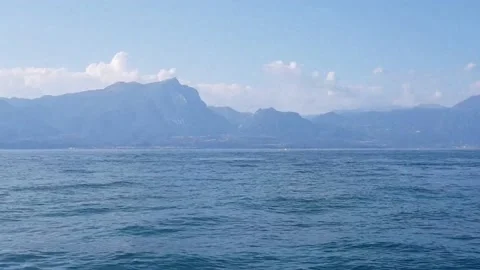 On a boat at Lake Garda Stock Footage 147754313