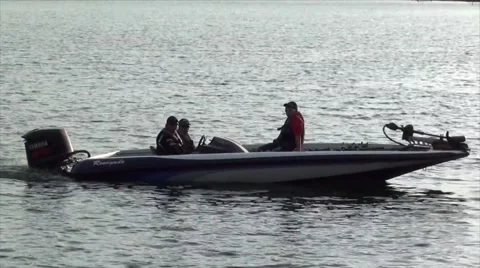 Boat On Lake HD Video stock 41736256