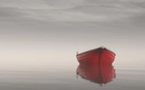 A boat on the lake Stock-Illustration