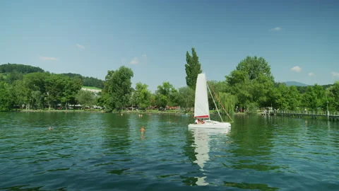Boat on Lake Lucerne Stock Footage 218987224