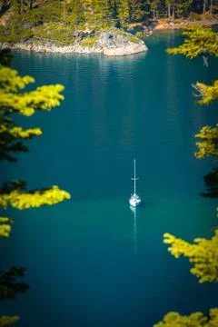 Boat in a lake Stock Photos