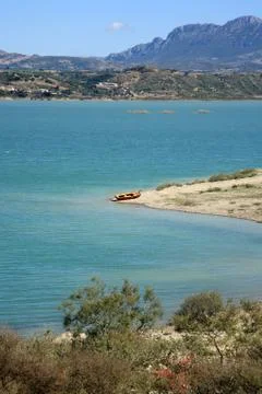 Boat on a lake Stock Photos