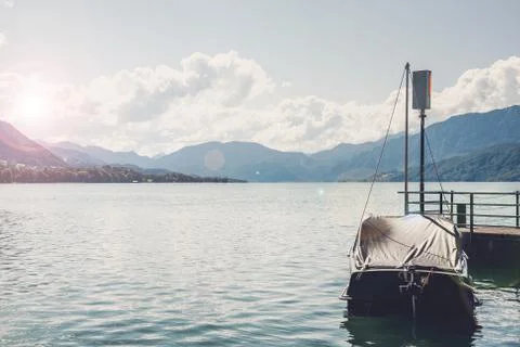 Boat on the lake Stock Photos