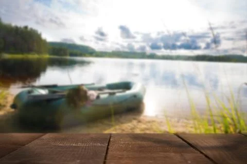 Boat on the lake Stock Photos