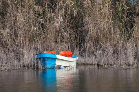 A boat in the lake Stock Photos