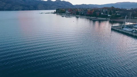 Boat in Lake at Sunset Video stock 292021829