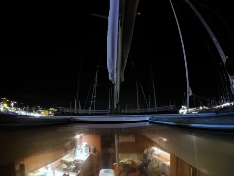 Boat lapse during the tide Stock Footage 84852408