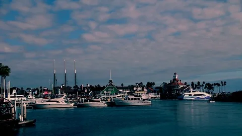 Boat leaving the docks -Colored Shot Stock Footage 83000237