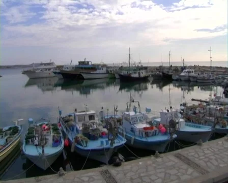 Boat Leaving Port Stock Footage 419938