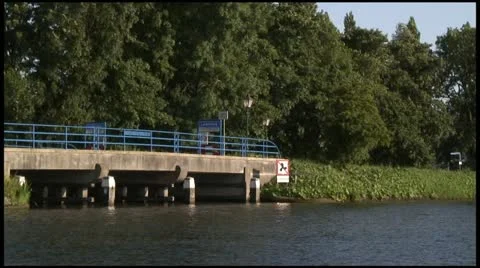 Boat Leiden - Leiderdorp Stock Footage 10965744