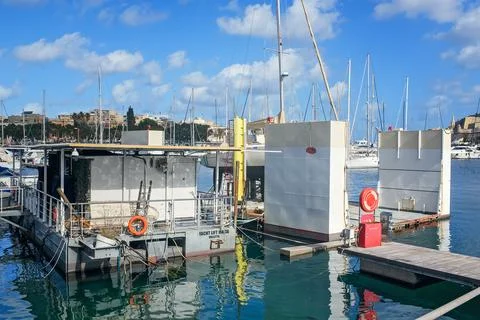 Boat Lift Engineering Structure Stock Photos