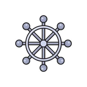 Boat line colour icon Illustration