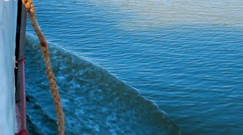 Boat makes great waves on the river, sea, ocean 스톡 동영상 65684997