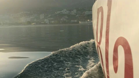 Boat making waves. Stock Footage 96403986