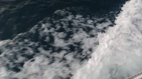 Boat making waves in the sea Stock Footage 60640600