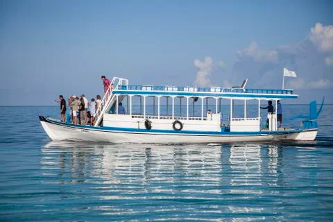 Boat in the maldive Foto stock