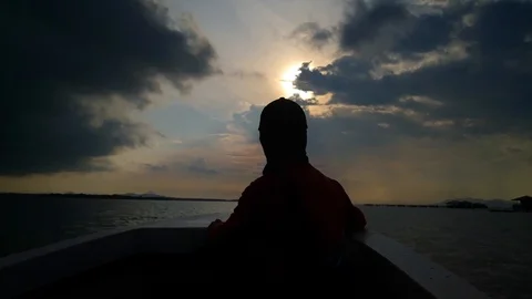 The boat man Stock Footage 114343584