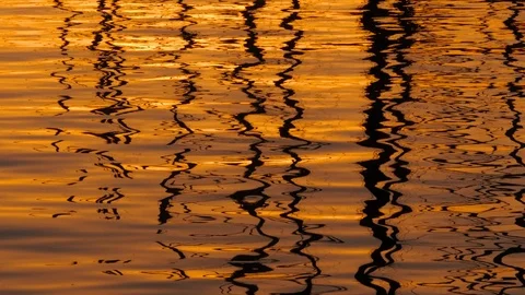Boat masts reflexed on the water. Two shots! Stock Footage 96263542