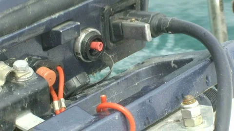 Boat motor close up Stock Footage 797890