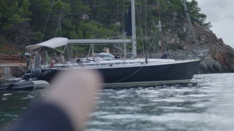 On the Boat, Navigating Video stock 96925985