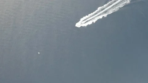 Boat Navigating sailing, running Stock Footage 133464905