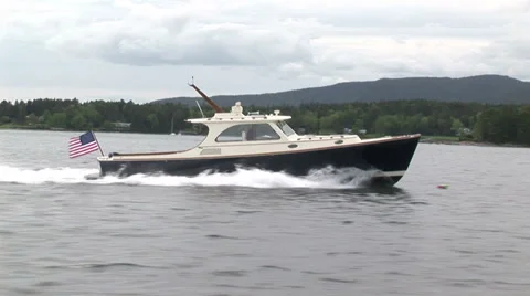 Boat navigating on the sea Stock Footage 32624138