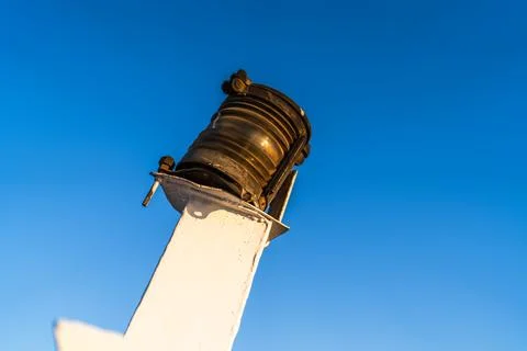 Boat Navigation Light in Aswan, Egypt Stock Photos