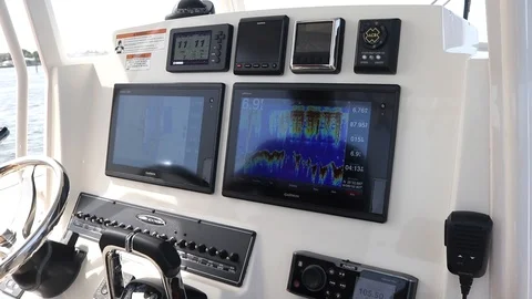 Boat navigation system and depth charts. 動画素材 109477106
