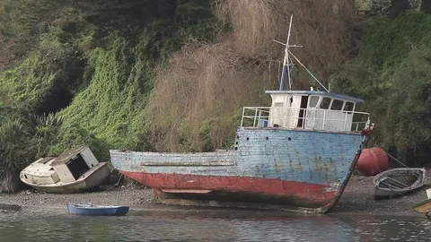 Boat next to water Stock Footage 77047210