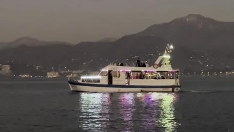 Boat at night Stock Footage 229531030