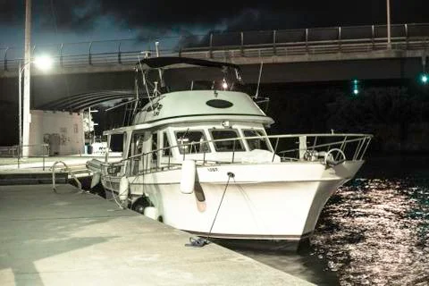 Boat at night Stock Photos