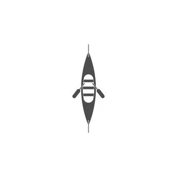 Boat with oars icon. Elements of water craft from above. Premium quality graphic Ilustração Stock