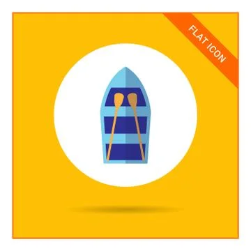 Boat with oars 스톡 일러스트