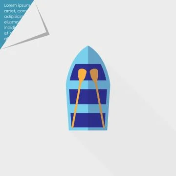 Boat with oars 스톡 일러스트