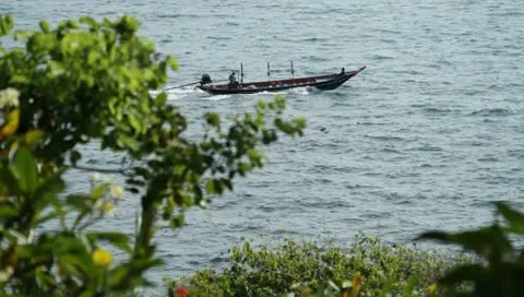 Boat on Ocean Stock-Footage 11095922