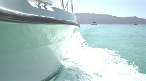 Boat on ocean Stock Footage 22110837