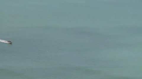 Boat on ocean Stock Footage 27351268